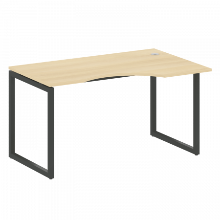 Metal System Quattro Стол криволинейный правый на О-образном м/к 40БО.СА-2 (R) Дуб Наварра/Металл Се