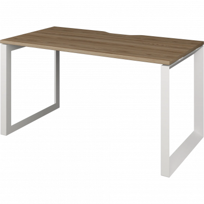 Стол на металлокаркасе НТМП.О-120 Дуб сафари/Белый 1200x730x750 Аргентум-МП