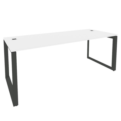 Onix Direct Стол рабочий руководителя на О-образном м/к O.MO-SRR-6.8 Белый Бриллиант/Металл Антрацит