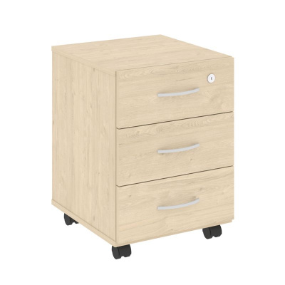 Nova S Тумба подкатная (3 ящика, с замком) В.ТМ-3 Бук Артизан 407*439*556