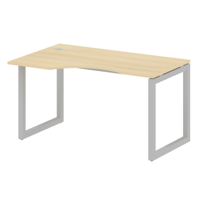 Metal System Quattro Стол криволинейный левый на О-образном м/к 50БО.СА-2 (L) Акация Лорка/Металл Се