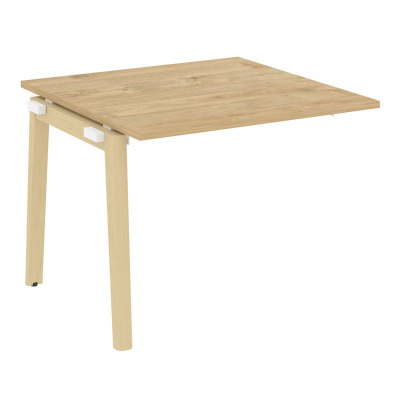 Onix Wood Прох. наб. эл. переговорного стола OW.NPRG-1 Тиквуд Светлый/Дуб Светлый/Металл Белый 980*9