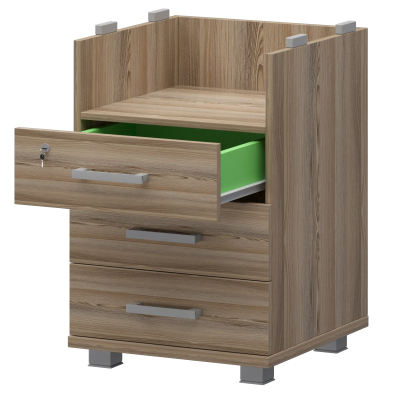 Корпус тумбы приставной  НТ-320 Дуб сафари 438x444x725 Аргентум