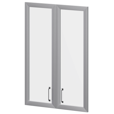 Двери стеклянные в алюминиевой раме К-981.СР.Ф Кронберг 712x20x1165 Приоритет