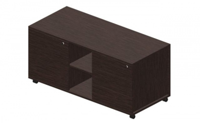 Тумба мобильная сервисная правая (3 секции, стандартные колёсные опоры, без ручек) 1200х530х570мм UMU1253BDOMOM дуб мокко дуб Мокко