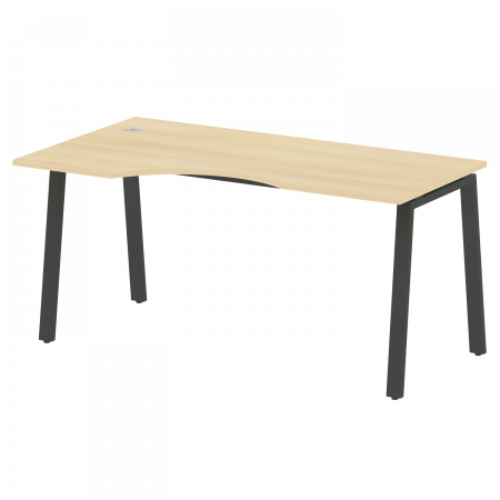 Metal System Стол криволинейный левый на А-образном м/к БА.СА-1 (L) 1600*90