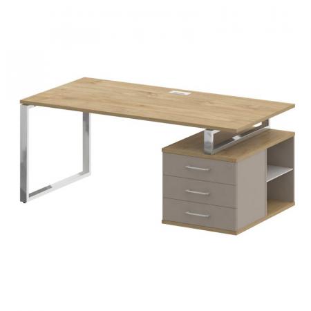 Стол руководителя с опорной тумбой, правый SK.SRT-180 (R) 1800*904*753