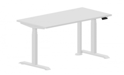 Стол регулируемой высоты 140х70х60.5-124.5см (2 громмета) MPG147BLBL белый белый