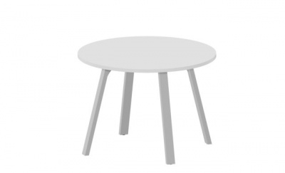 Стол для совещаний диам. 1000х750 мм (опоры прямоугольного сечения) UARN100BLAL белый алюминий