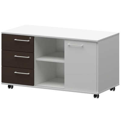 Креденция левая KZT-62L Дуб венге/Белый 1200x568x648 Кортез