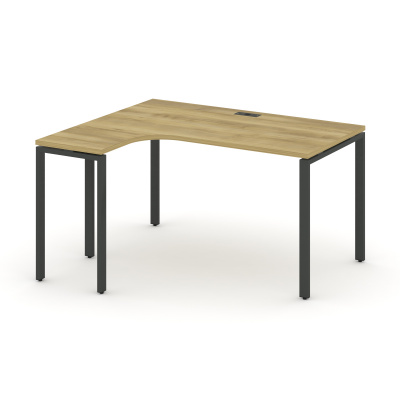 Concept Стол эргономичный CN.SA-001(L) Дуб Винченцо/Металл Антрацит 1380*1180*750
