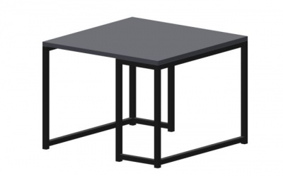 Стол квадратный 600х600х450мм LKCT0606ANNR антрацит черный