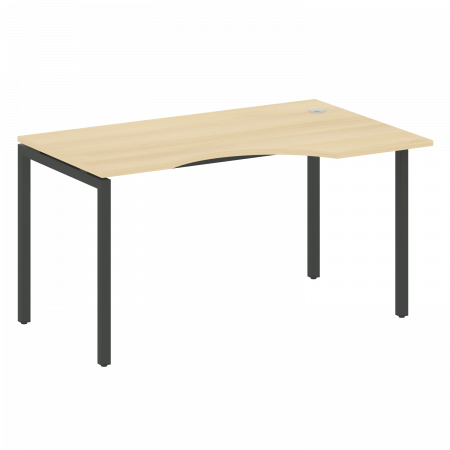 Metal System Quattro Стол криволинейный правый на П-образном м/к 40БП.СА-2 (R) Дуб Наварра/Металл Се