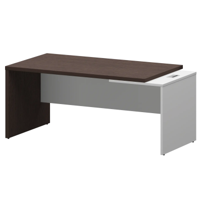 Стол руководителя правый KZ-18R Дуб венге/Белый 1800x900x750 Кортез