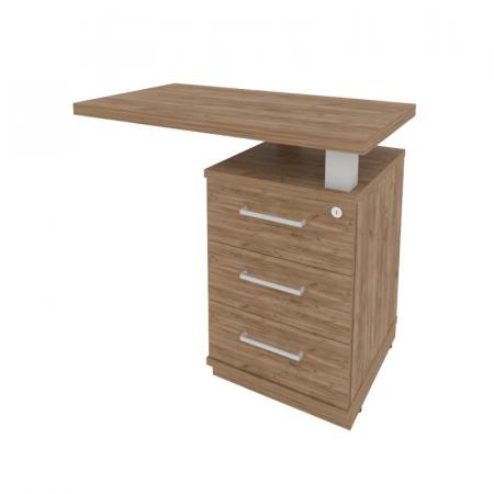 Тумба приставная с топом правая KTP-1 (R) 900*500*765