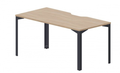 Стол 1580х780х750мм (эргономичный вырез) RYV168OWAN светлый дуб антрацит