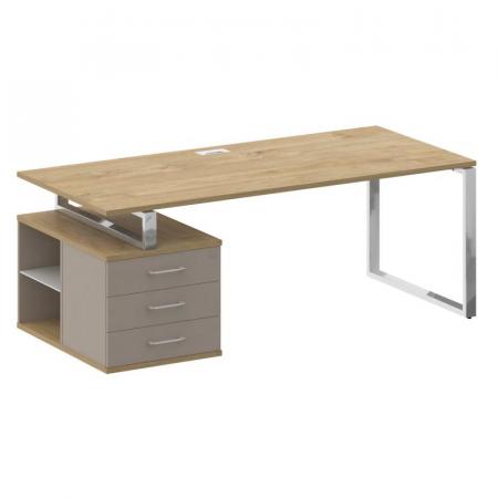 Стол руководителя с опорной тумбой, левый SK.SRT-200 (L) 2000*904*753