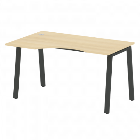 Metal System Стол криволинейный левый на А-образном м/к БА.СА-2 (L) 1400*90