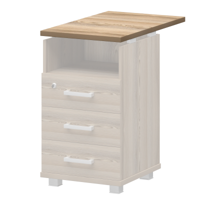 Крышка тумбы НТ-320.73 Дуб сафари 438x730x25 Аргентум