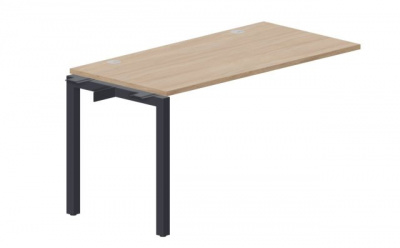 Стол 1380х680х750мм (2 громмета) - приставной элемент 0.077 1