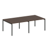 Metal System Quattro Переговорный стол (2 столешницы) на П-образном м/к 40БП.ПРГ-2.2 Венге Цаво/Мета