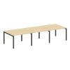 Metal System Quattro Переговорный стол (3 столешницы) на П-оразном м/к 50БП.ПРГ-3.2 Акация Лорка/Мет