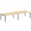 Metal System Quattro Переговорный стол (2 столешницы) на П-образном м/к 50БП.ПРГ-2.5 Дуб Наварра/Мет