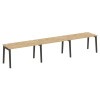 Onix Wood Рабочая станция OW.RS-3.3.7 Тиквуд Светлый/Дуб Темный/Металл Антрацит 4140*720*750