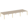 Onix Wood Рабочая станция OW.D.RS-6.4.8 Дуб Аттик/Дуб Светлый/Металл Белый 4740*1635*750