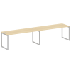 Metal System Quattro Рабочая станция на 2 места на О-образном м/к 40БО.СМ-2.5 Акация Лорка/Металл Се