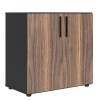 Шкаф низкий широкий VRLCS 80.1 Американский орех/Яшма черный 800х430х781 VELION VENEER