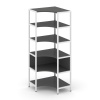 Shelf System Односекционный угловой стеллаж пятиярусный SN.STMU-511 Антрацит/Металл Белый 810*810*19