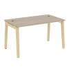 Onix Wood Direct Стол руководителя OW.SRR-3.8 Дуб Аттик/Дуб Светлый/Металл Белый 1380*800*750