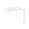 Onix Брифинг-приставка на П-образном м/к O.MP-BR-7 Белый Бриллиант/Металл Белый 780*720*750