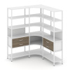 Shelf System Трехсекционный угловой стеллаж пятиярусный с ящиками SN.STMU-531 Белый/Вяз Благородный/