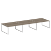 Metal System Quattro Рабочая станция на 6 раб. мест на О-образном м/к 40БО.СМ-6.4 Вяз Благородный/Ме