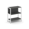 Shelf System Односекционный стеллаж двухярусный SN.STM-211 Антрацит/Металл Белый 810*400*879
