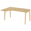 Onix Wood Стол эргономичный левый OW.SA-4 (L) Тиквуд Светлый/Дуб Светлый/Металл Белый 1580*1180*750