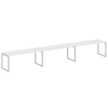 Metal System Quattro Рабочая станция на 3 места на О-образном м/к 40БО.СМ-3.5 Белый/Металл Серый 540