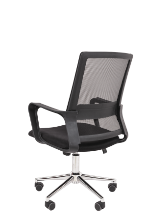 Кресло для персонала CHAIRMAN 606 хром черный