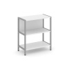 Shelf System Односекционный стеллаж двухярусный SN.STM-211 Белый/Металл Серый 810*400*879