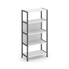 Shelf System Односекционный стеллаж четырехярусный SN.STM-411 Белый/Металл Антрацит 810*400*1613