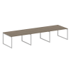 Metal System Quattro Перег. стол (3 столешницы) на О-оразном м/к 40БО.ПРГ-3.3 Вяз Благородный/Металл