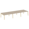 Onix Wood Рабочая станция OW.D.RS-6.4.7 Дуб Аттик/Дуб Светлый/Металл Белый 4740*1475*750