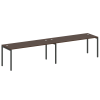 Metal System Quattro Рабочая станция на 2 места на П-образном м/к 40БП.СМ-2.5 Венге Цаво/Металл Антр