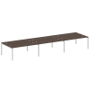 Metal System Quattro Рабочая станция на 6 раб. мест на П-образном м/к 40БП.СМ-6.5 Венге Цаво/Металл