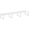 Metal System Quattro Перег. стол (3 столешницы) на О-оразном м/к 40БО.ПРГ-3.5 Белый/Металл Серый 540