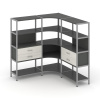 Shelf System Трехсекционный угловой стеллаж четырехярусный с ящиками SN.STMU-431 Антрацит/Дуб Наварр