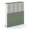 Concept Шкаф 4 узкие секции, 5 ниш CN.STU-545 RMW W Кобо/Белый Бриллиант/Металл Белый/Сатин 1668*420
