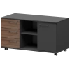Креденция левая KZT-62L Темный шимо/Графит 1200x568x648 Кортез